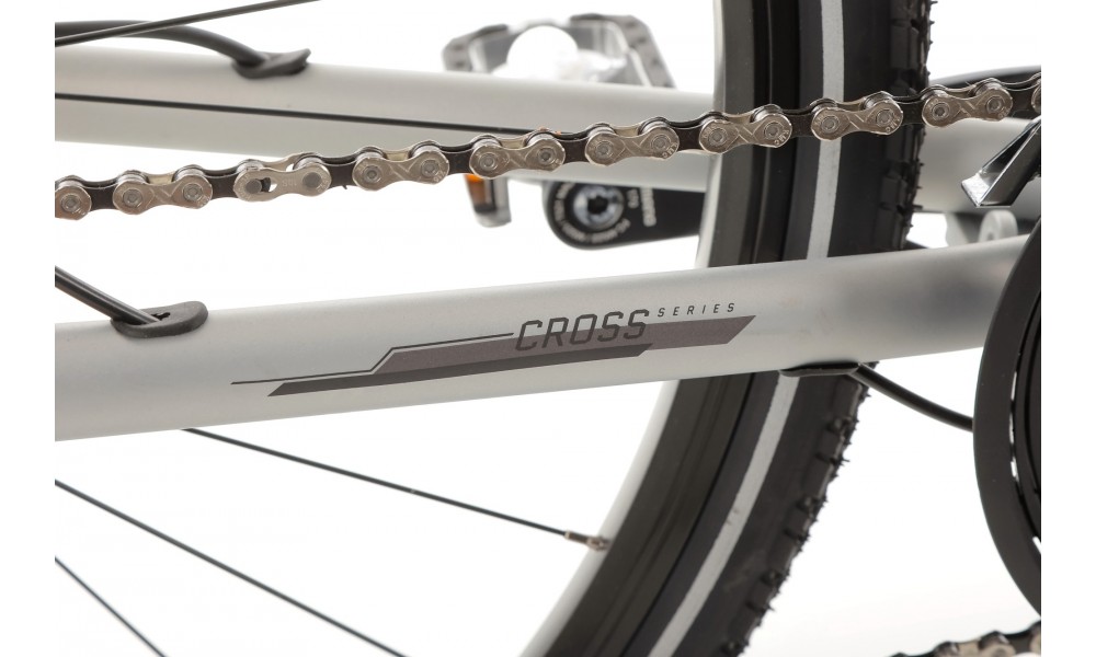 Rower crossowy Romet Orkan 7 M - srebrny-szary