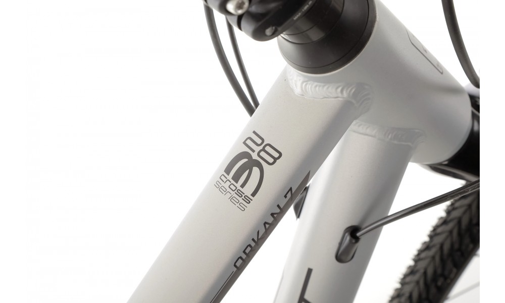 Rower crossowy Romet Orkan 7 M - srebrny-szary