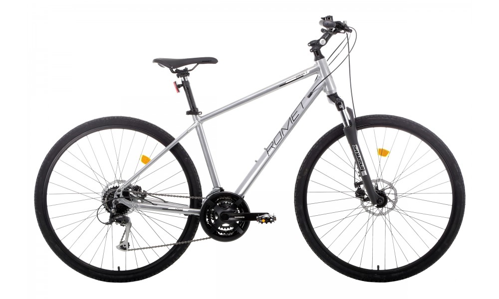 Rower crossowy Romet Orkan 3M - srebrny-czarny