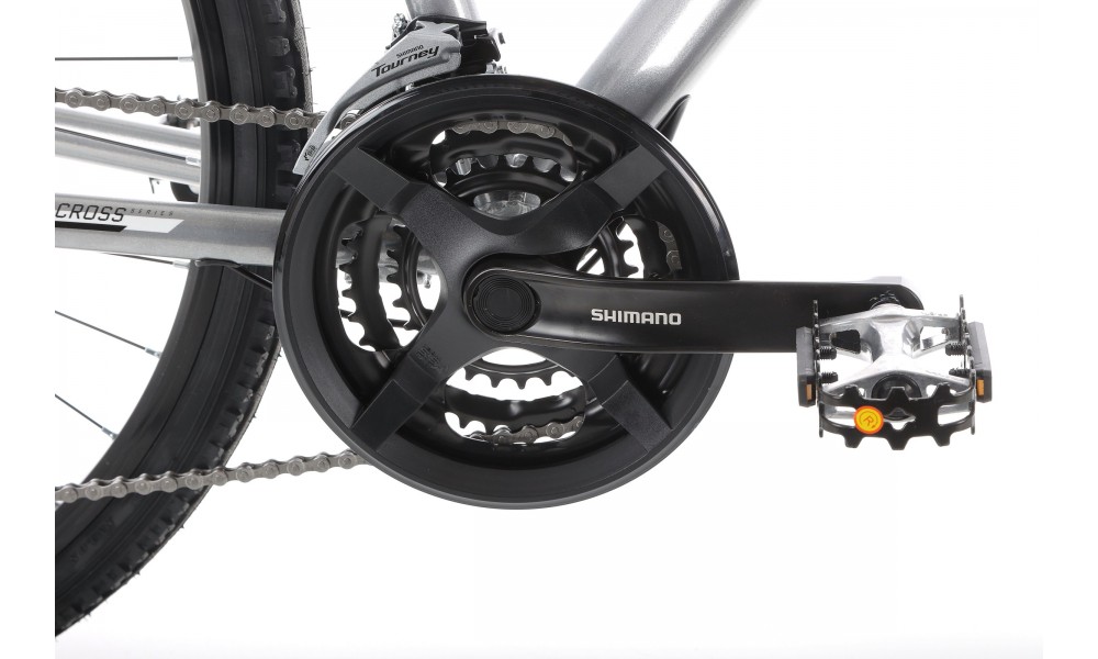 Rower crossowy Romet Orkan 3M - srebrny-czarny