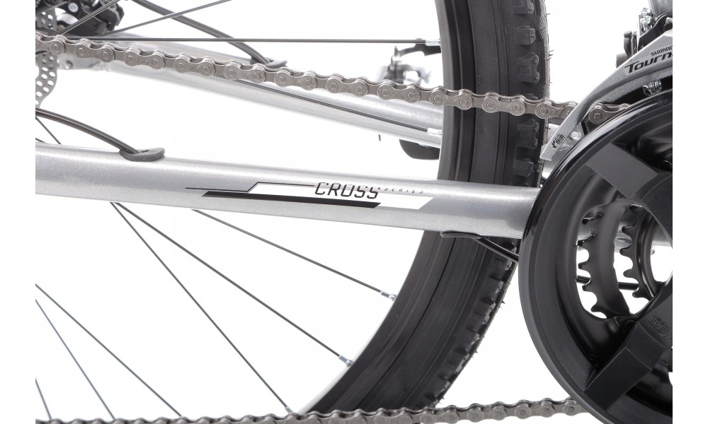 Rower crossowy Romet Orkan 3M - srebrny-czarny