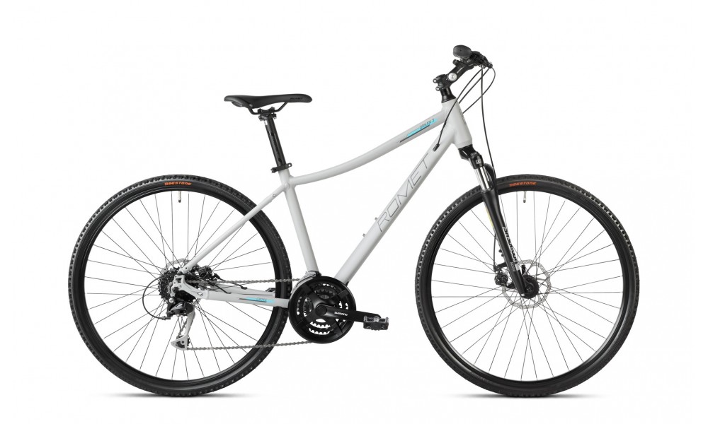 Rower crossowy Romet Orkan 3 D - szary-niebieski