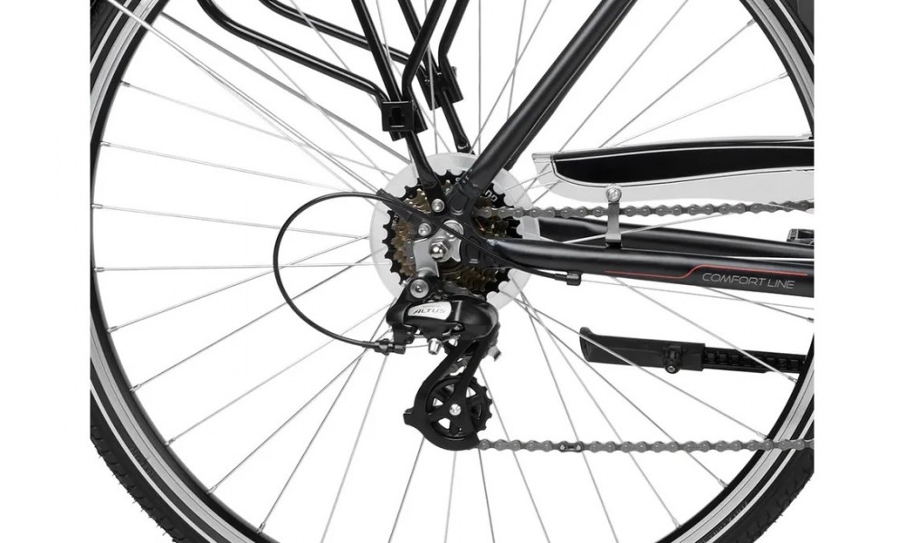 Rower trekkingowy Romet Wagant 1 - czarno-pomarańczowy