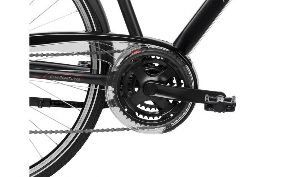 Rower trekkingowy Romet Wagant 1 - czarno-pomarańczowy