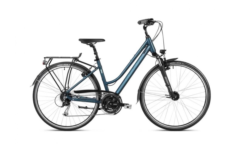 Rower trekkingowy Romet Gazela 7 - ciemnoniebieski