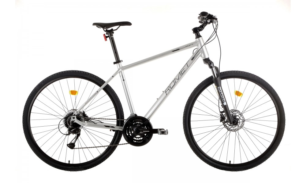 Rower crossowy Romet Orkan 4 M Lite - srebrny-czarny