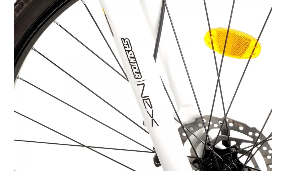 Rower crossowy Romet Orkan 4 D Lite - biało-żółty