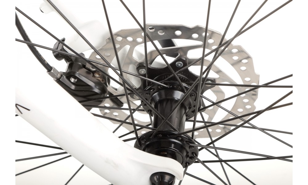 Rower crossowy Romet Orkan 4 D Lite - biało-żółty