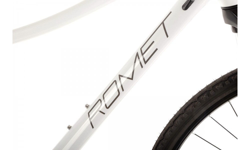 Rower crossowy Romet Orkan 4 D Lite - biało-żółty