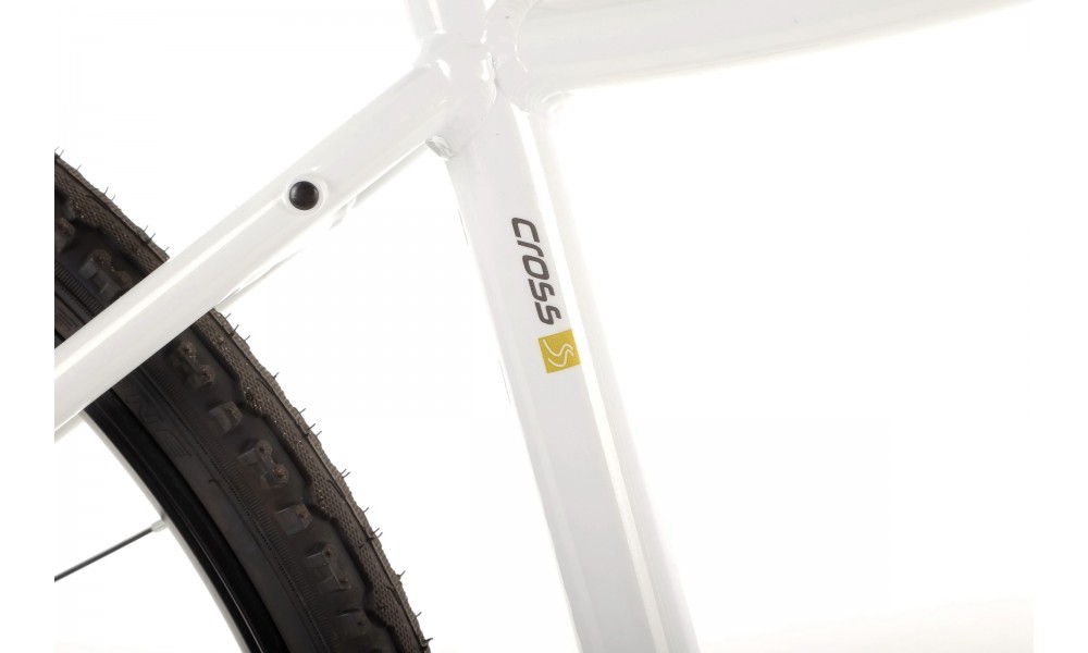 Rower crossowy Romet Orkan 4 D Lite - biało-żółty