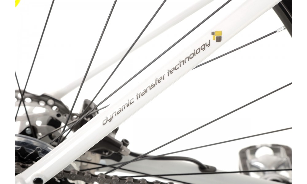 Rower crossowy Romet Orkan 4 D Lite - biało-żółty