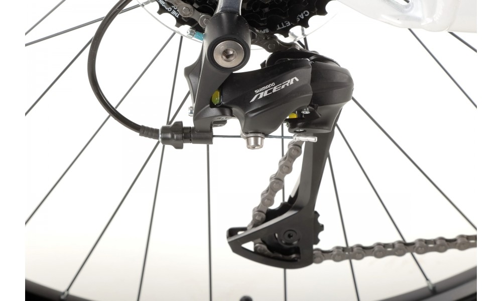 Rower crossowy Romet Orkan 4 D Lite - biało-żółty