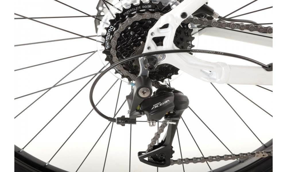 Rower crossowy Romet Orkan 4 D Lite - biało-żółty