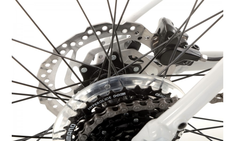 Rower crossowy Romet Orkan 4 D Lite - biało-żółty