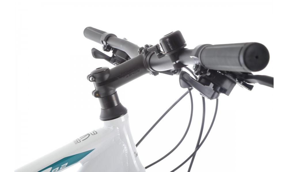 Rower górski Romet Rambler R9.2 - biało-grafitowo-turkusowy