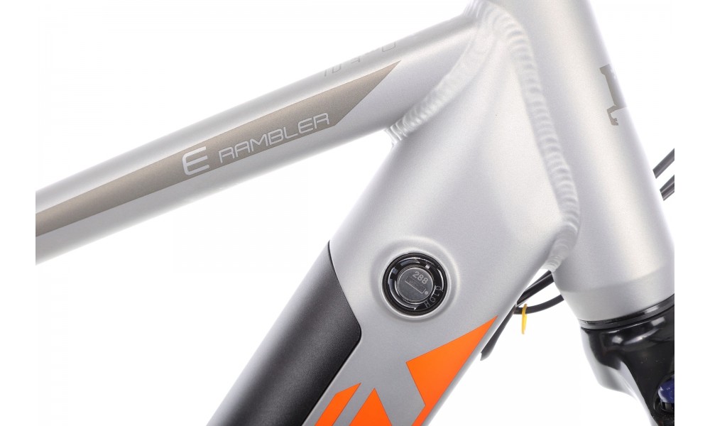 Rower górski elektryczny Romet E-Rambler E9.0 - grafitowo-pomarańczowy