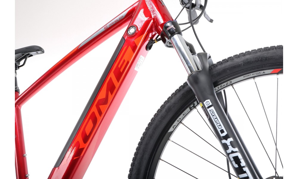 Rower górski elektryczny Romet E-Rambler E9.0 - bordowo-grafitowy