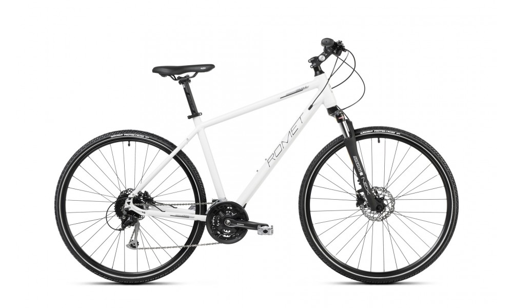 Rower crossowy Romet Orkan 6M - biało-czarny