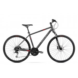 Rower crossowy Romet Orkan 4 M - czarno-czerwony 1