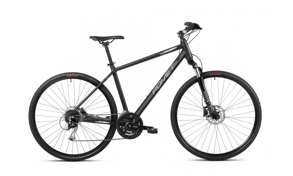 Rower crossowy Romet Orkan 4 M - czarno-szary
