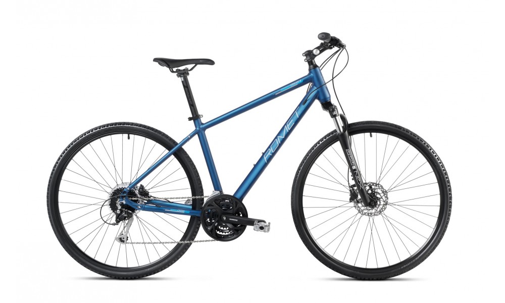 Rower crossowy Romet Orkan 4 M - ciemnoniebiesko-niebieski