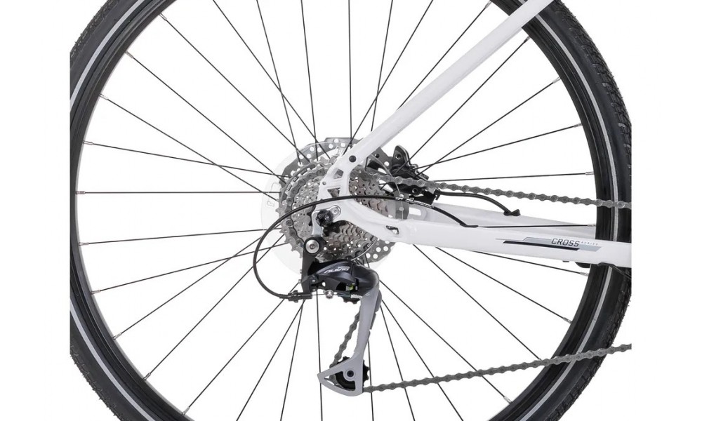 Rower crossowy Romet Orkan 6 D - biały-czarny