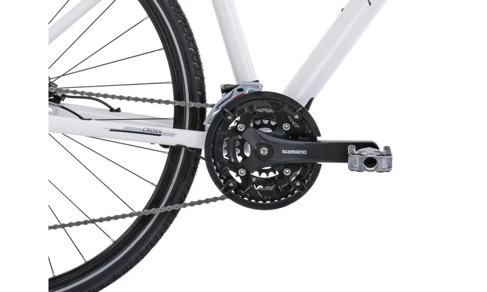 Rower crossowy Romet Orkan 6 D - biały-czarny