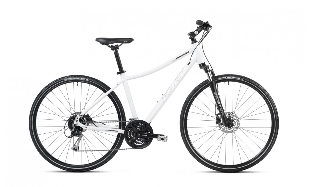 Rower crossowy Romet Orkan 5D - biały-szary