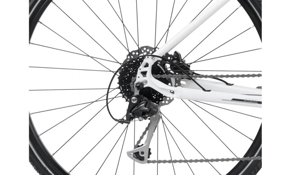 Rower crossowy Romet Orkan 5D - biały-szary