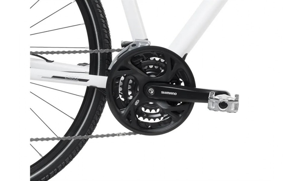 Rower crossowy Romet Orkan 5D - biały-szary