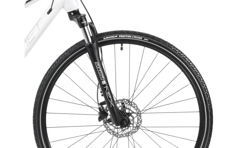 Rower crossowy Romet Orkan 5D - biały-szary