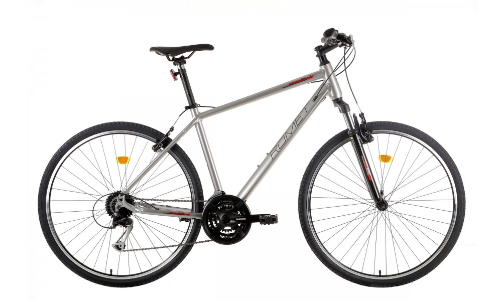 Rower crossowy Romet Orkan 2 M - jasnografitowo-czerwony