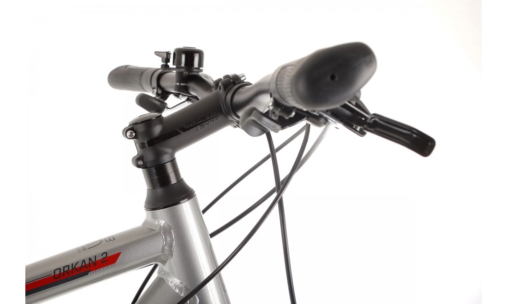 Rower crossowy Romet Orkan 2 M - jasnografitowo-czerwony