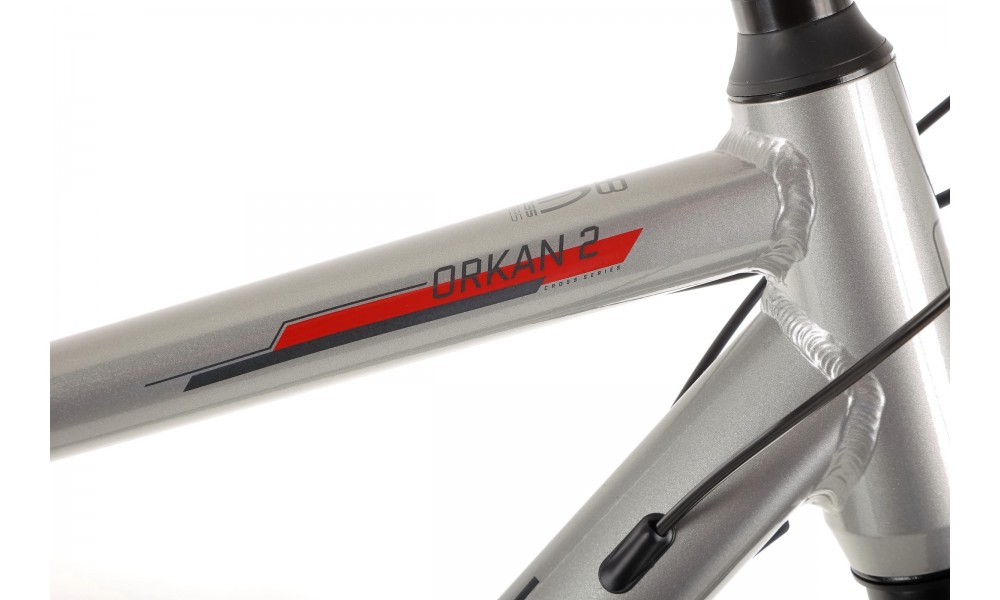 Rower crossowy Romet Orkan 2 M - jasnografitowo-czerwony