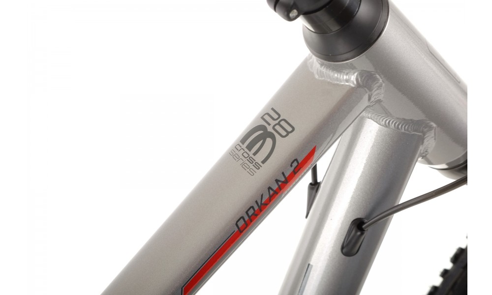 Rower crossowy Romet Orkan 2 M - jasnografitowo-czerwony