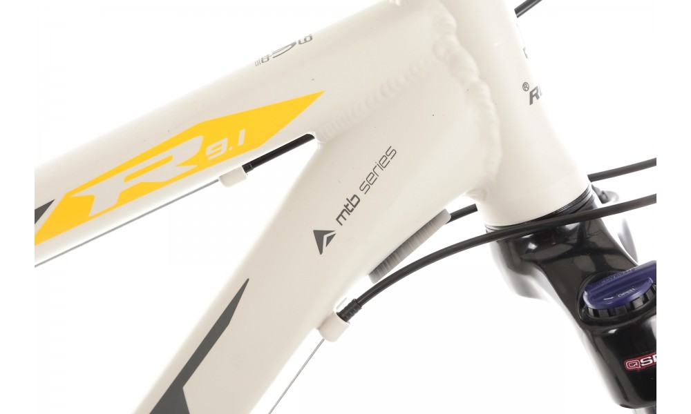 Rower górski Romet Rambler R9.1 - szaro-czarno-pomarańczowy