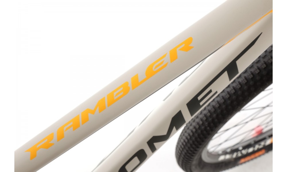 Rower górski Romet Rambler R9.1 - szaro-czarno-pomarańczowy