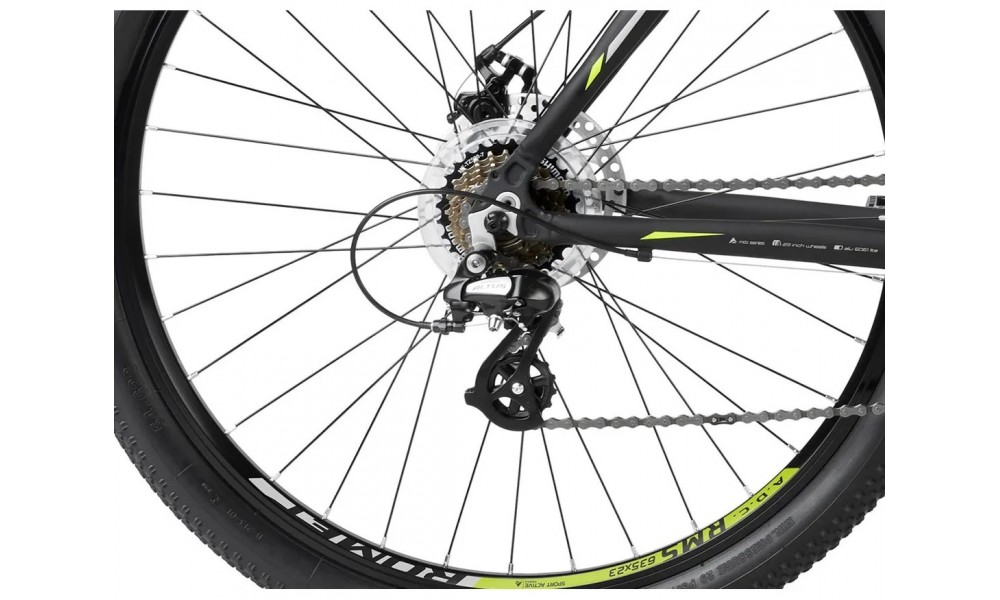 Rower górski Romet Rambler R9.1 - czarno-limonkowo-szary
