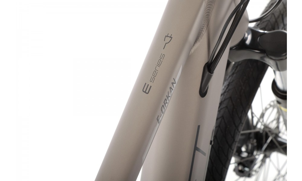 Rower crossowy elektryczny Romet Orkan 1 M MM - szampańsko-srebrny