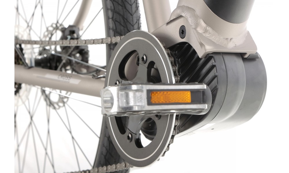 Rower crossowy elektryczny Romet Orkan 1 M MM - szampańsko-srebrny