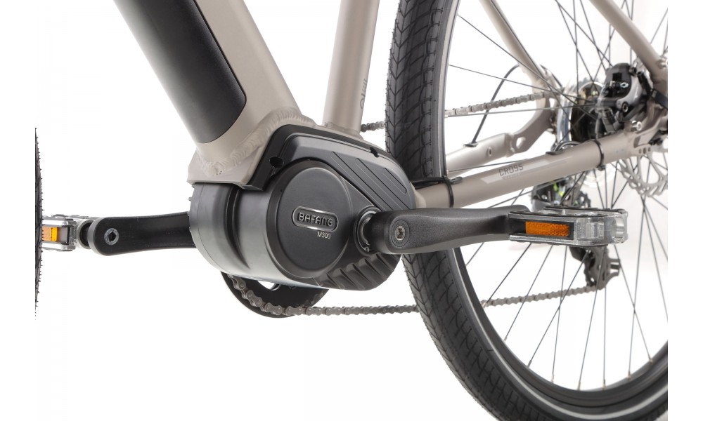 Rower crossowy elektryczny Romet Orkan 1 M MM - szampańsko-srebrny