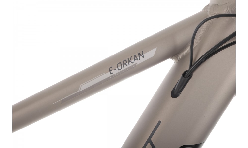 Rower crossowy elektryczny Romet Orkan 1 M MM - szampańsko-srebrny