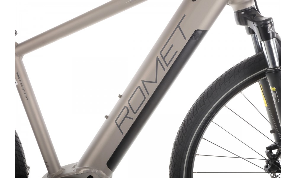 Rower crossowy elektryczny Romet Orkan 1 M MM - szampańsko-srebrny