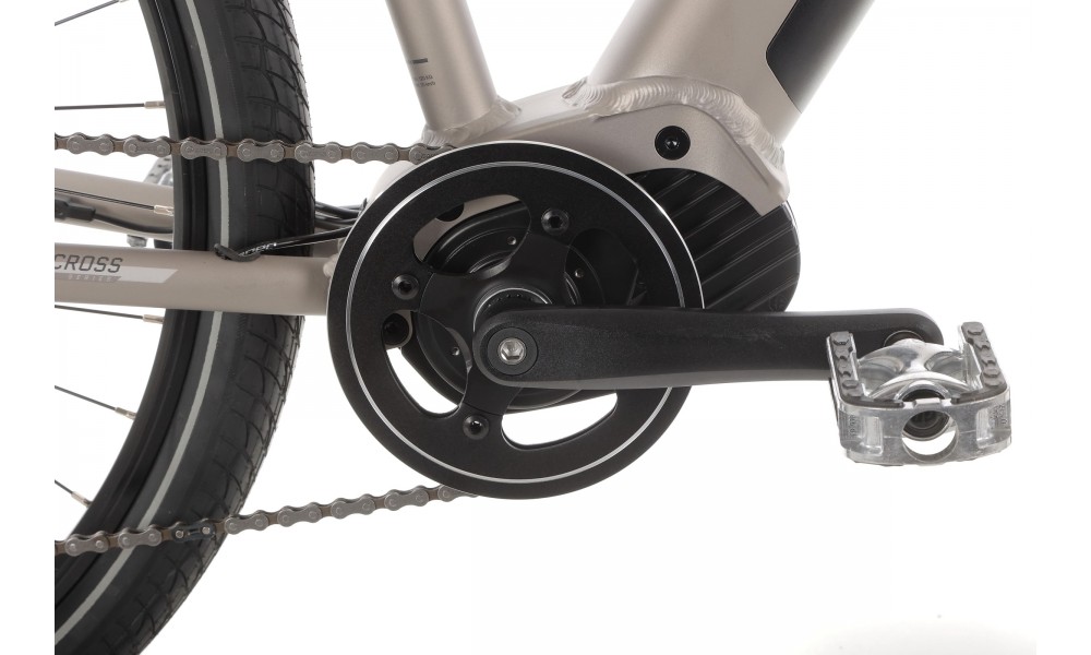 Rower crossowy elektryczny Romet Orkan 1 M MM - szampańsko-srebrny