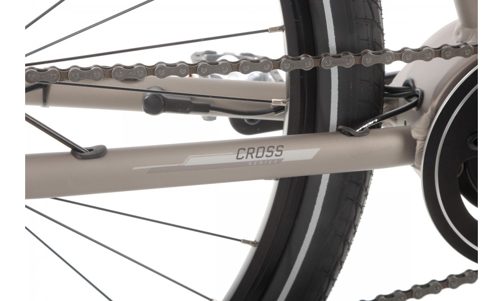 Rower crossowy elektryczny Romet Orkan 1 M MM - szampańsko-srebrny