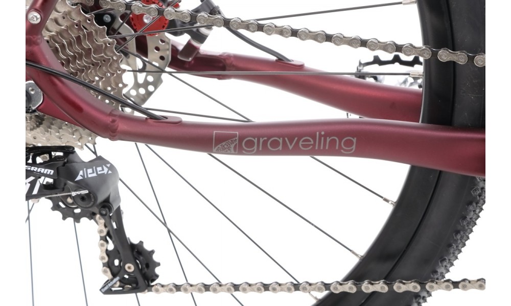 Rower gravel Romet Boreas 1 Lite - bordowo-grafitowy