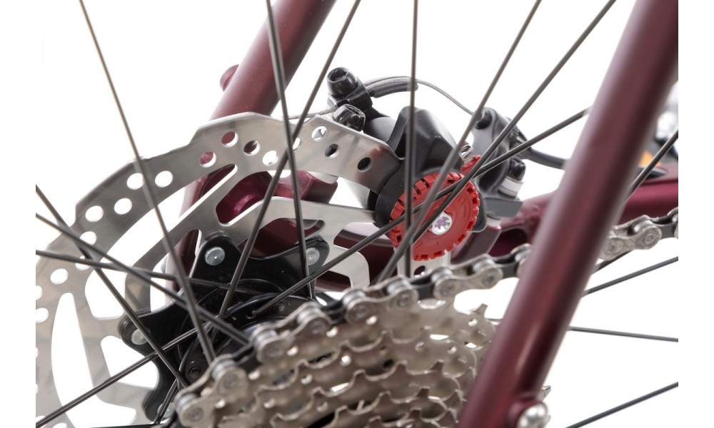 Rower gravel Romet Boreas 1 Lite - bordowo-grafitowy