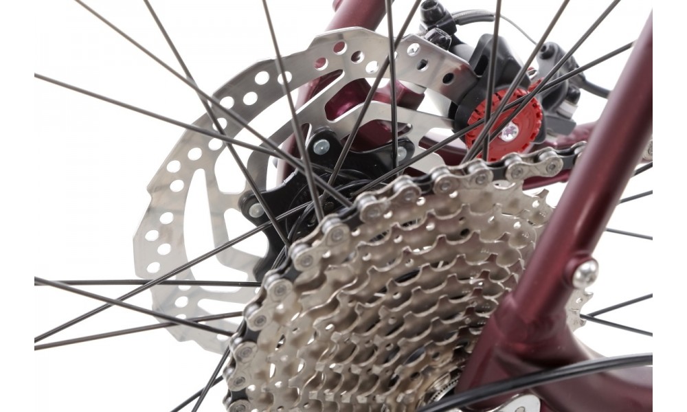 Rower gravel Romet Boreas 1 Lite - bordowo-grafitowy