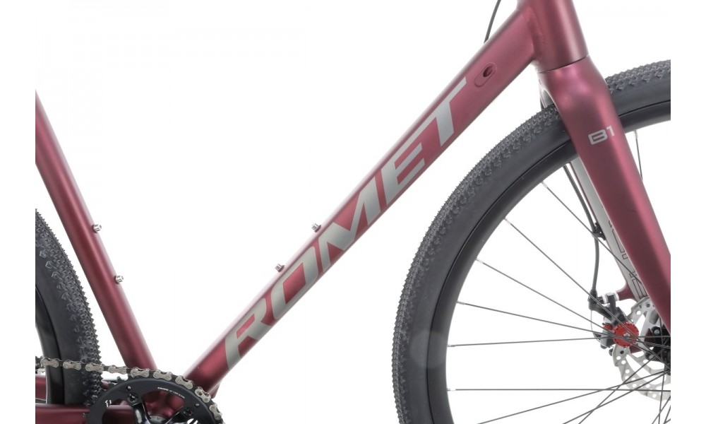 Rower gravel Romet Boreas 1 Lite - bordowo-grafitowy