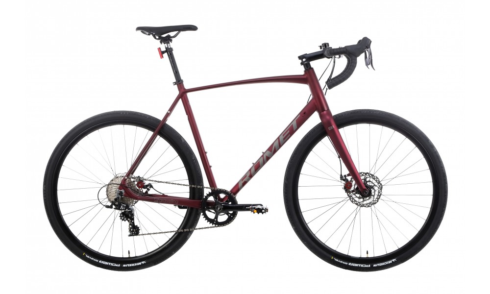 Rower gravel Romet Boreas 1 Lite - bordowo-grafitowy